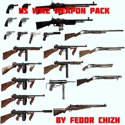 Скачать US WW2 Weapon Pack [0.3] AS2