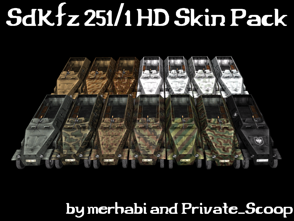 Скачать SdKfz 251/1 HD Skin Pack