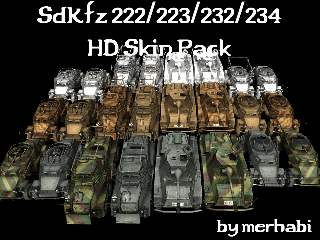 Скачать SdKfz 222/223/232/234 HD Skin Pack