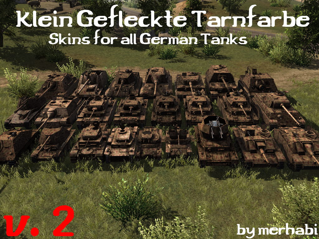 Скачать Klein Gefleckte Tarnfarbe Skins f/a G. Tanks [HD]